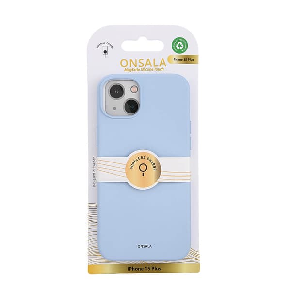 Back Sil Touch Recycled MagSerie iPhone 15 Plus Light Blue
