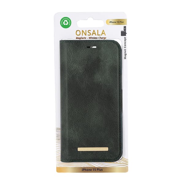 Wallet Case Eco 2 Card Slots MagSeries Mørkegrøn - iPhone 15 Plus