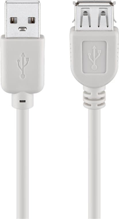 USB 2.0 High Speed -jatkokaapeli, harmaa