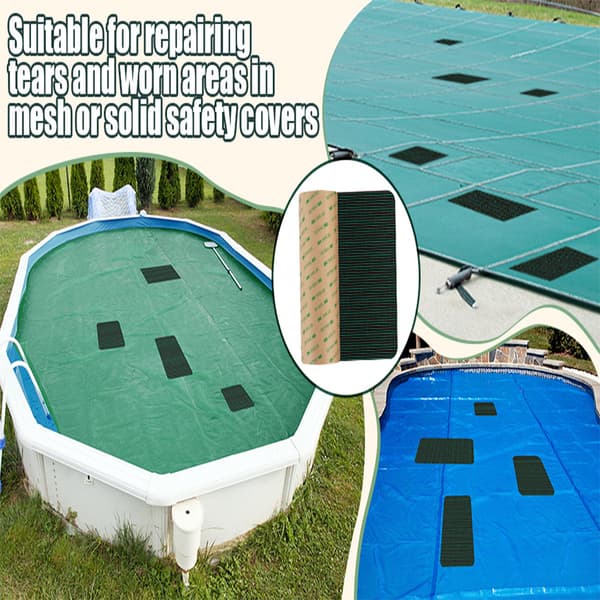 Pool Cover Patch, Heavy Duty Reparation Patch til Overjordisk og Inground Pool S