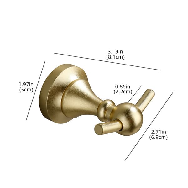 Tunga badrumskrokar i rostfritt stål (2-pack) Gold