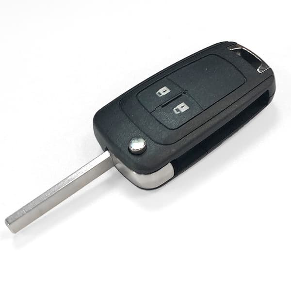 Sammenklappelig bilnøgledæksel til Buick/Opel/Chevrolet 2 knapper Black