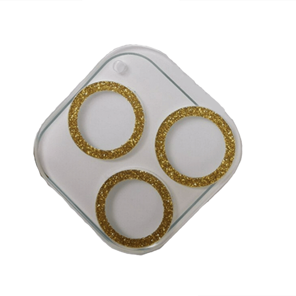 Glitter kamera linse cover Gold iPhone 14 Pro Max