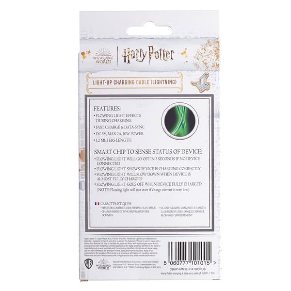 USB A till Lightning Light-Up 1,2m MFI Patronus