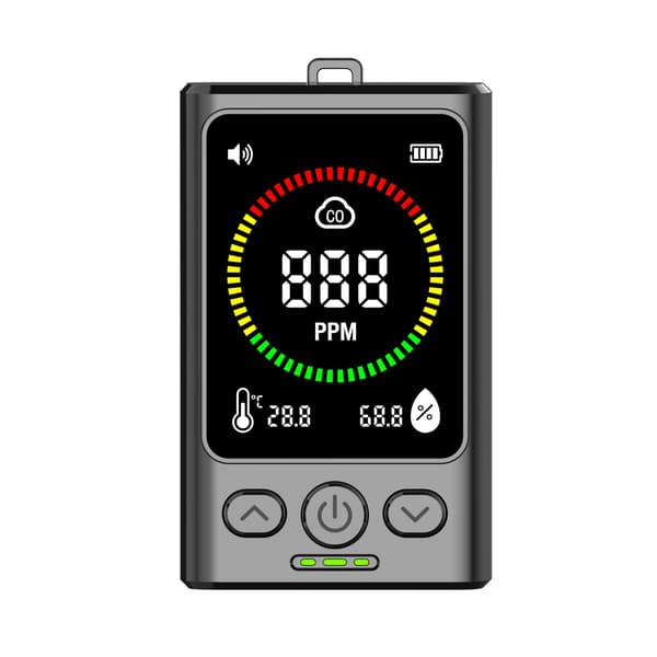 Bærbar karbonmonoksiddetektor med elektrokjemisk sensor