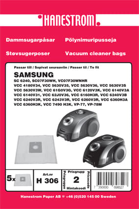 Dammsugarpåsar SAMSUNG VCC 6240