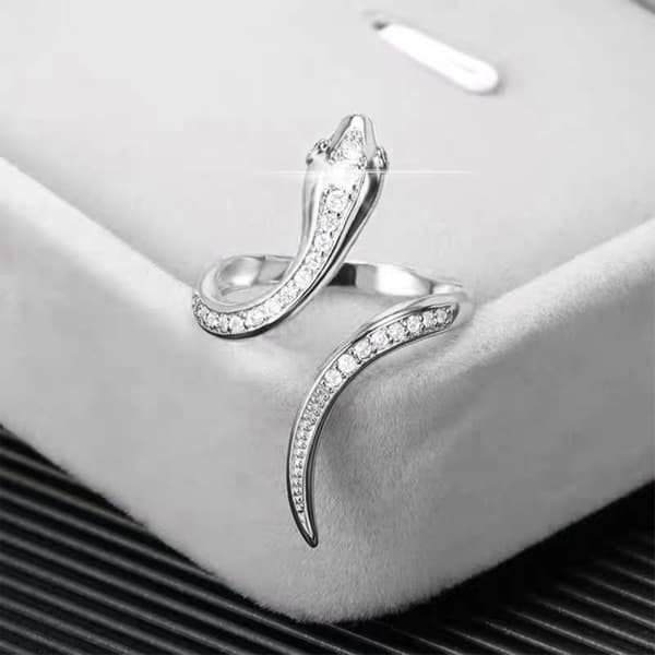 Sølv slangeformet ring Silver