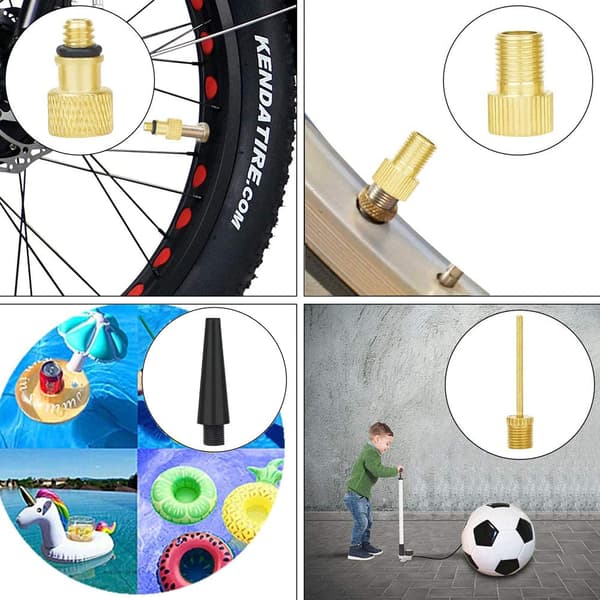 Ventiler för Boll- & Cykelpump - 15 delar Gold