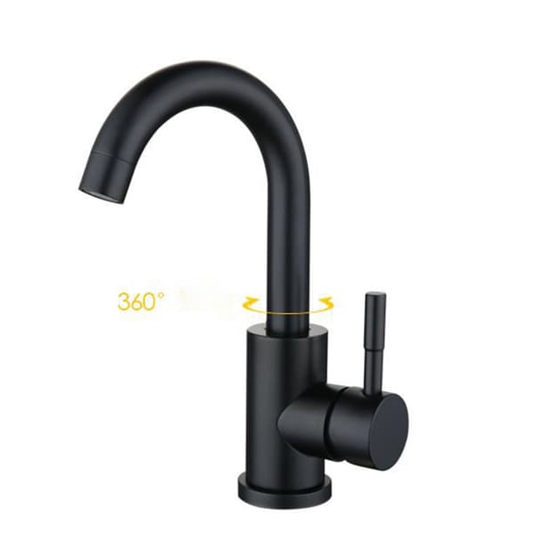 Børstet bueformet servantkran (uten slanger) Black
