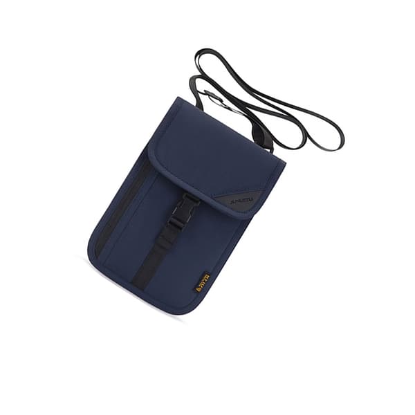 RFID-neck-pung rejsepasholder Blue