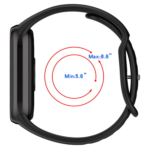 Silikone urrem til Xiaomi Mi Band 9/8 Black