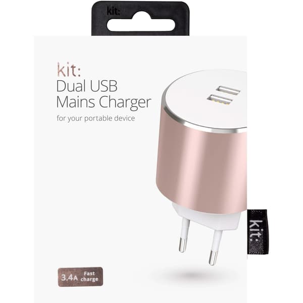 PLATINUM-LATURI KIT 220V 2xUSB 3.4A Ruusukulta