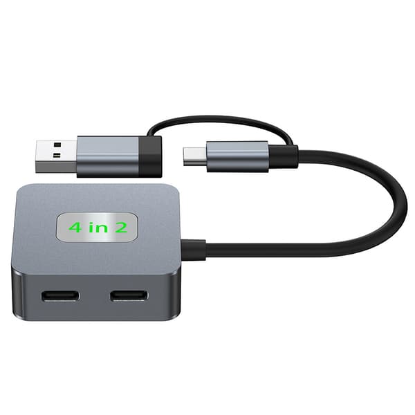 4-Port USB 3.2 Gen 2-hubb - 10 Gbps expansionsdocka