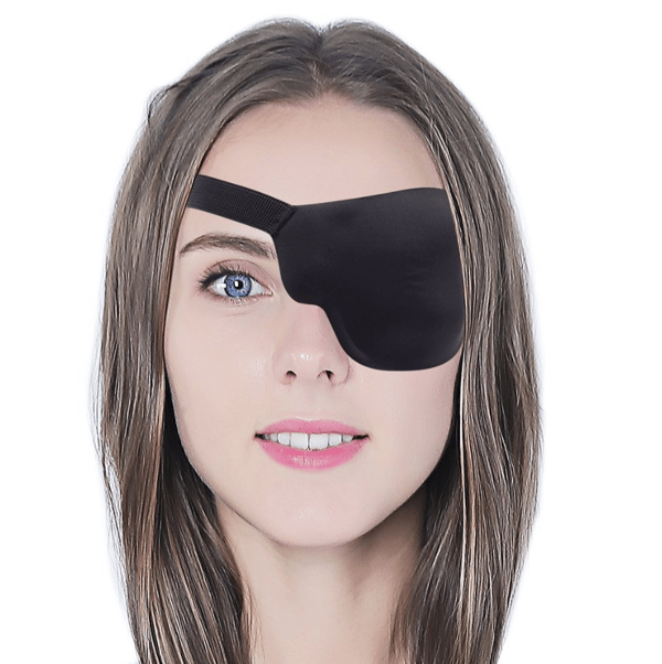Øjenplaster til venstre øje 3D med velcro Black