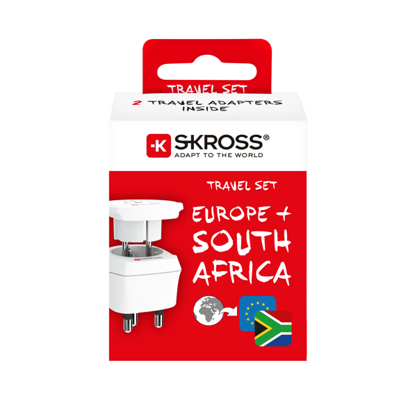 Rejseadapter Combo World til Sydafrika + Europa Grounded