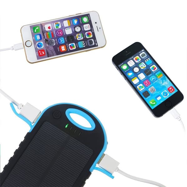 Powerbank 5000 mAh - vandtæt - blå