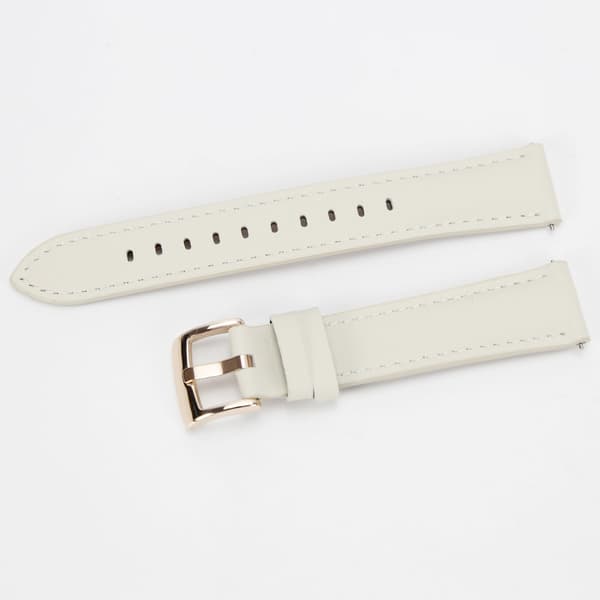 Urrem i læder til Huawei Watch GT5 - 18MM White + Gold