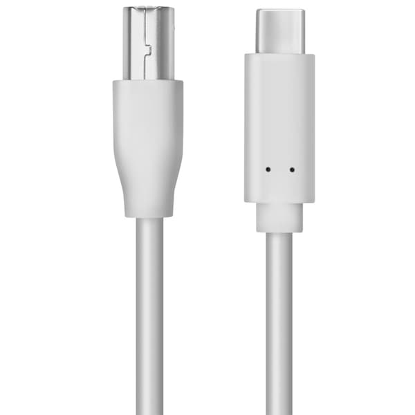 USB-C - USB-B 2.0 -kaapeli 2m valkoinen