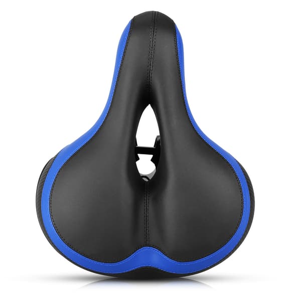 Bred og stødabsorberende cykelsadel Blue