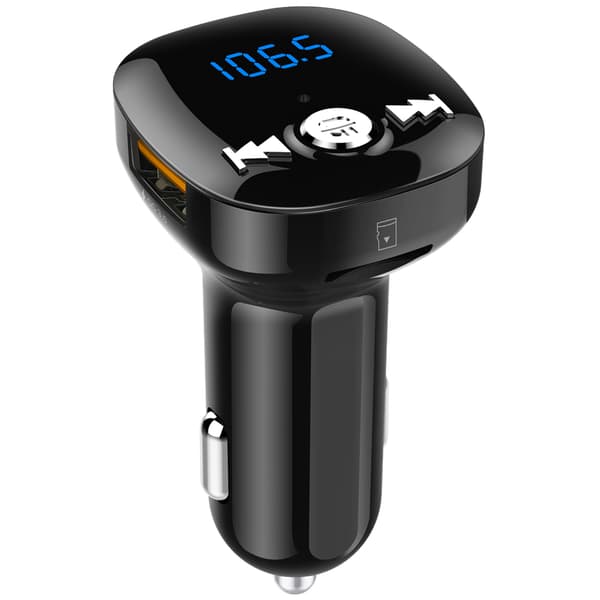 FM-sender til bilen - Bluetooth-adapter med QC3.0 mobillader