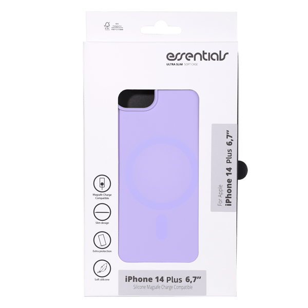 iPhone 14 Plus Silicone Mag back cover, Purple