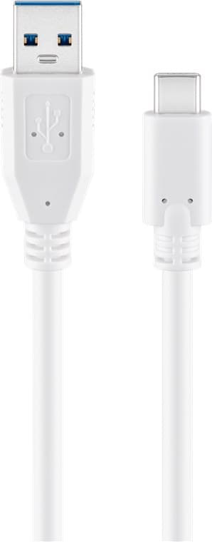 USB-C™ - USB A 3.0 -kaapeli, valkoinen