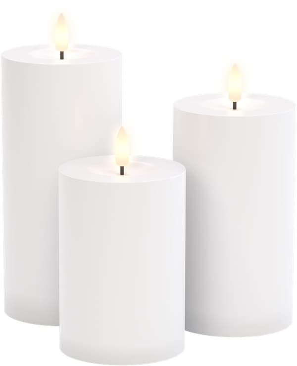 Sæt med 3 LED stearinlys "Outdoor"