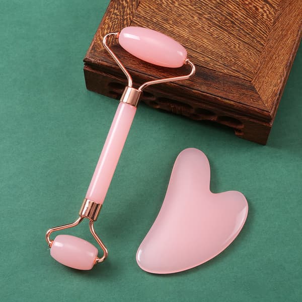 Massageapparat til ansigts- og kropsafslapning - Ansigtsrulle Pink