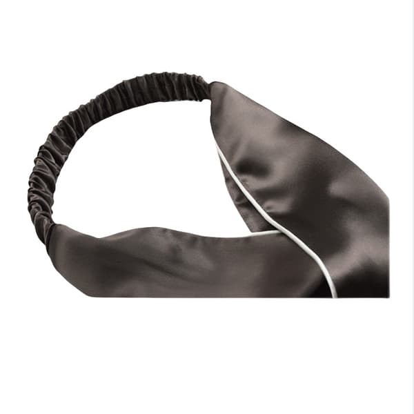 100 % silkehårbånd med bred brem Brown