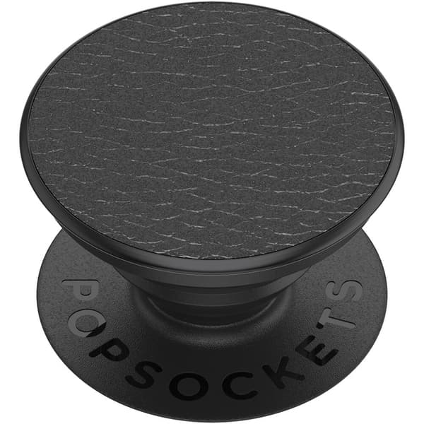 Pebbled Vegan Leather Black Avtagbart Grip med Stativfunksjon Premium