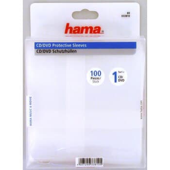 CD DVD-Ficka I PP  Transparent 100-pack