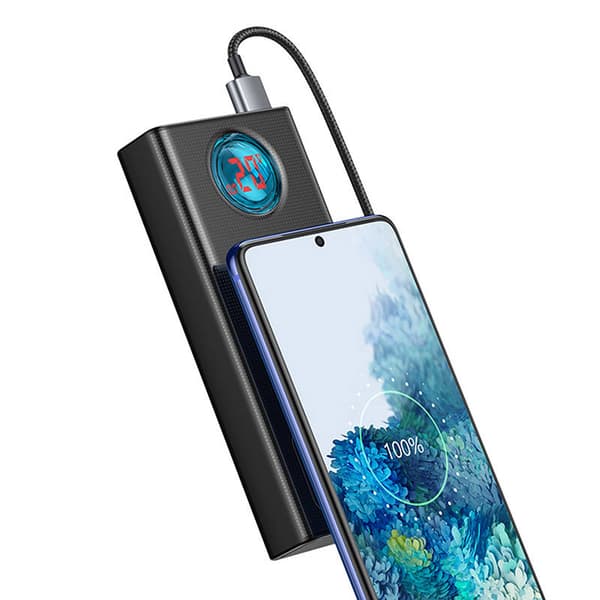 Powerbank Baseus Amblight 30000mAh, 4xUSB, USB-C, 65W (musta)