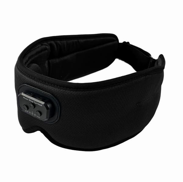 3D-søvnmaske Bluetooth-sovehodetelefoner Black