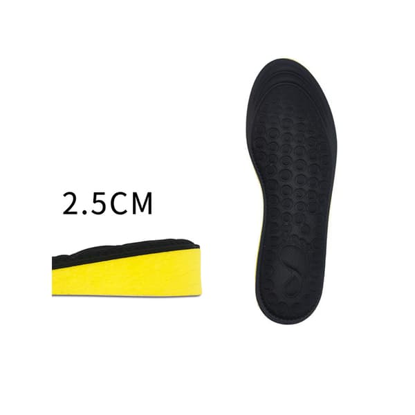 Sort højdeforøgende indlægssåler - 2,5 cm M