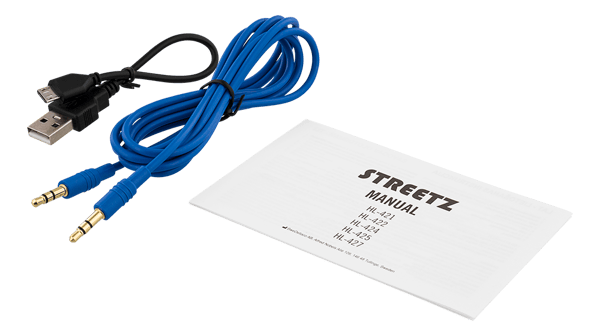 BT200 Foldable on-ear BT headset, 3.5 mm, blue