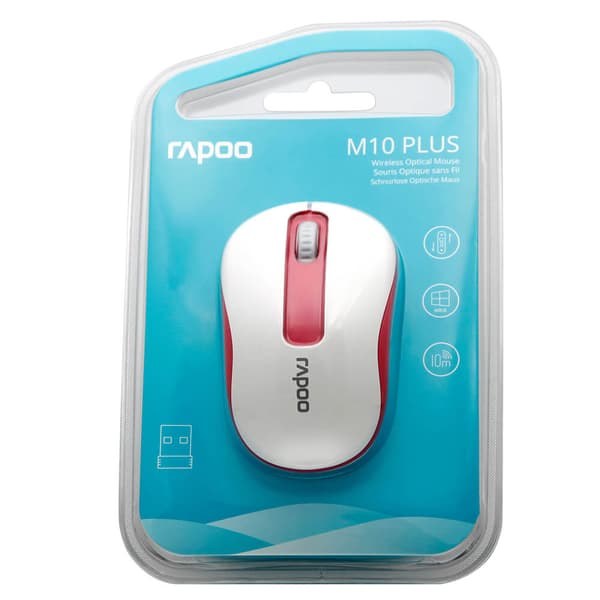 Mus M10 Plus Trådløs 2.4GHz Rød