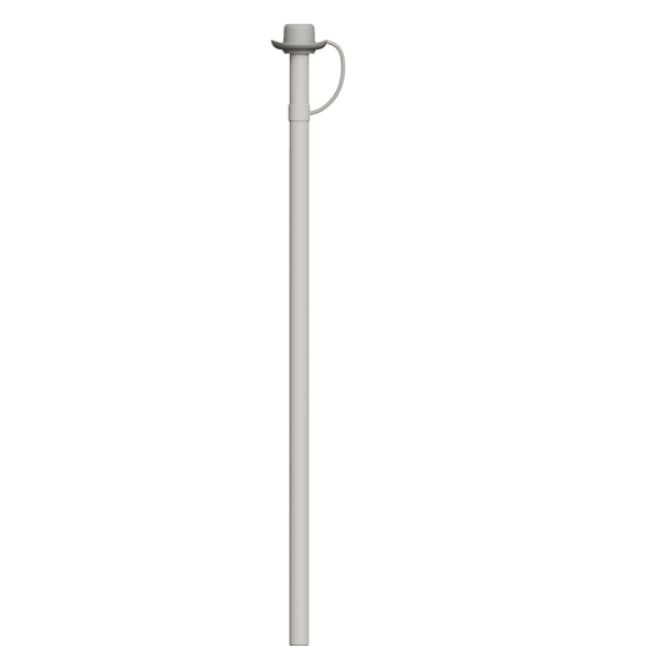 Silikonsugrör med Lock & 1 Rengöringsborste, 6-pack