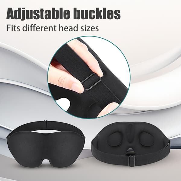 3D sovemaske med tilbehør Black