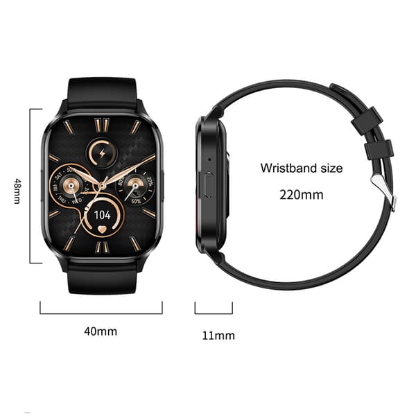 Smartwatch Vandtæt Bluetooth Smartwatch Black