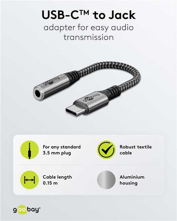 Adapter USB-C™ til jackstik, 3,5 mm AUX