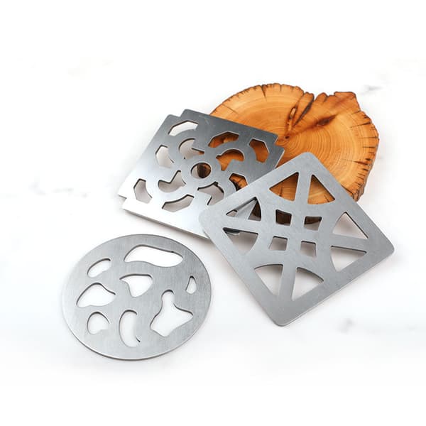 Stilfuld holder til glasbrikker i rustfrit stål til moderne hjem Model 4