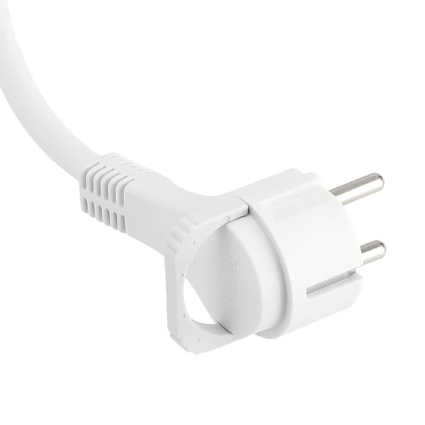 Förlängningskabel Jordad Inomhus Vit 5.0m