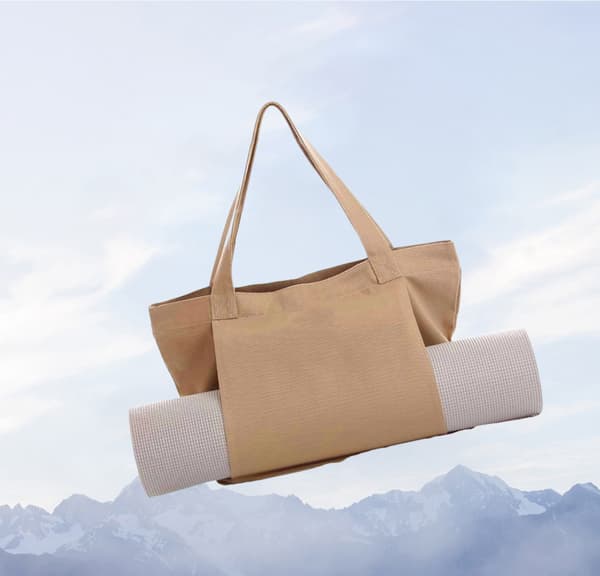 Kangaskassi joogamatolle, naisille, ulkoiluun Beige