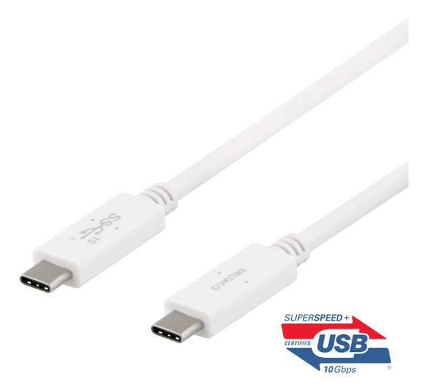 USBC>USBC cable 0.5m 10Gbps 100W 5A USB3.1 Gen2 EMarket whi