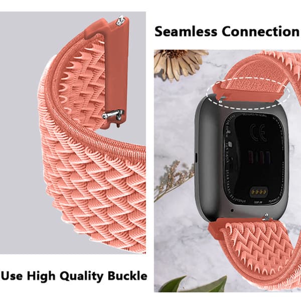 Fitbit Versa 2 Nylon kelloranneke Black