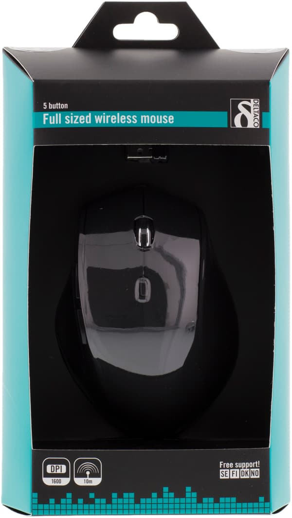 Wireless optical mouse 5button 1600 DPI USB nanoreceiv 10m