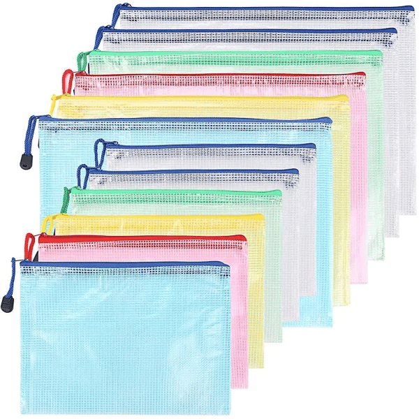 Lynlåsposer, 6 stk A4 og 6 stk A5 (ziplock)