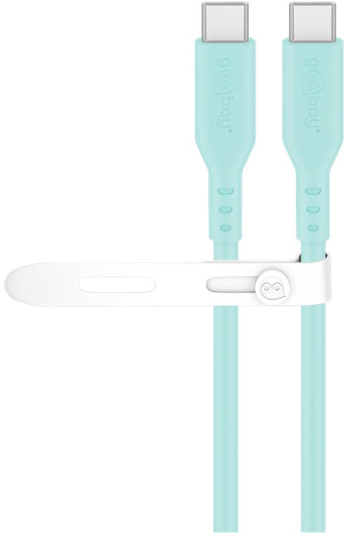 USB-C™-silikonkabel, 1,5 m, turkos