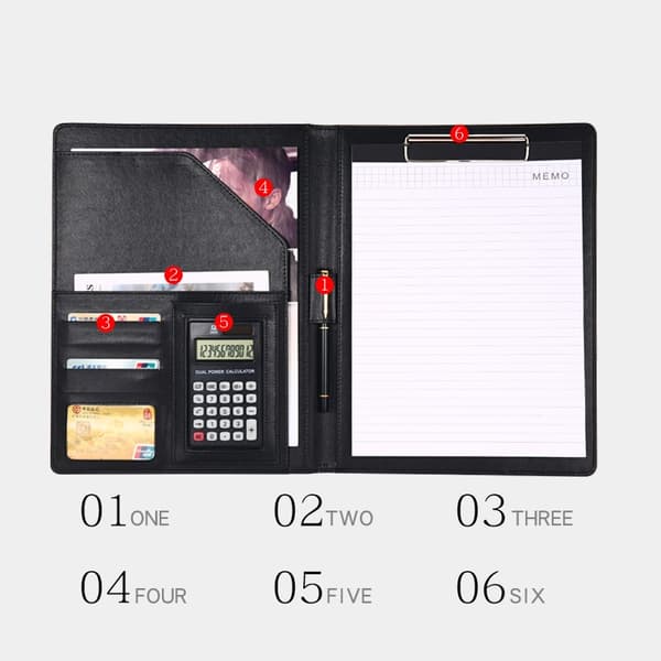 Multifunktionell mapp med kortplatser Black