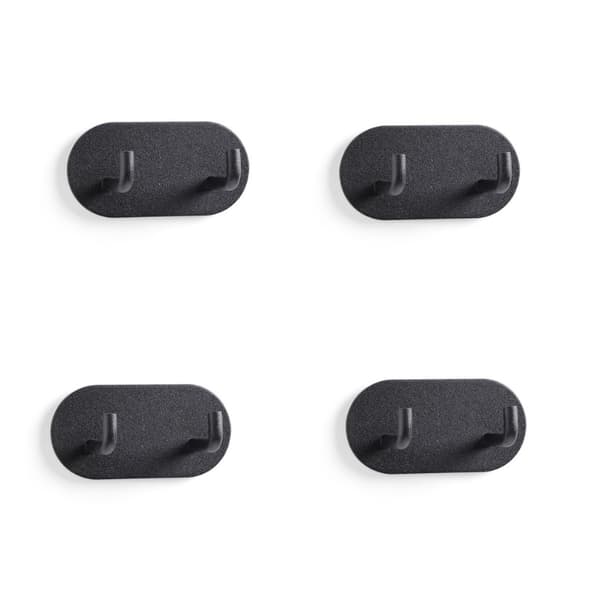 Lättfästa Väggkrokar för Badrum - 4 pack Black